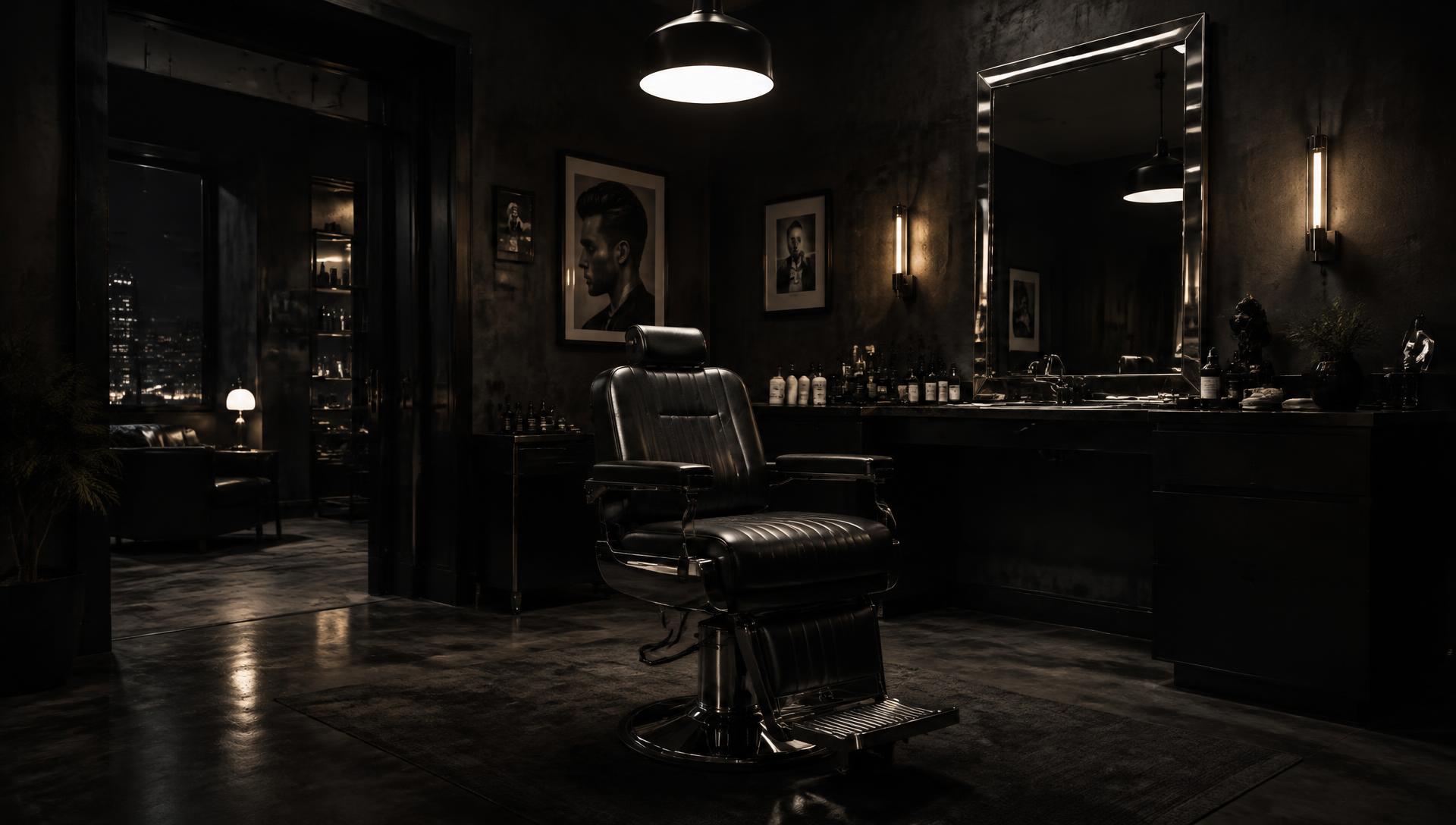 Inside District Studios, a dark luxury hair studio in Barrie